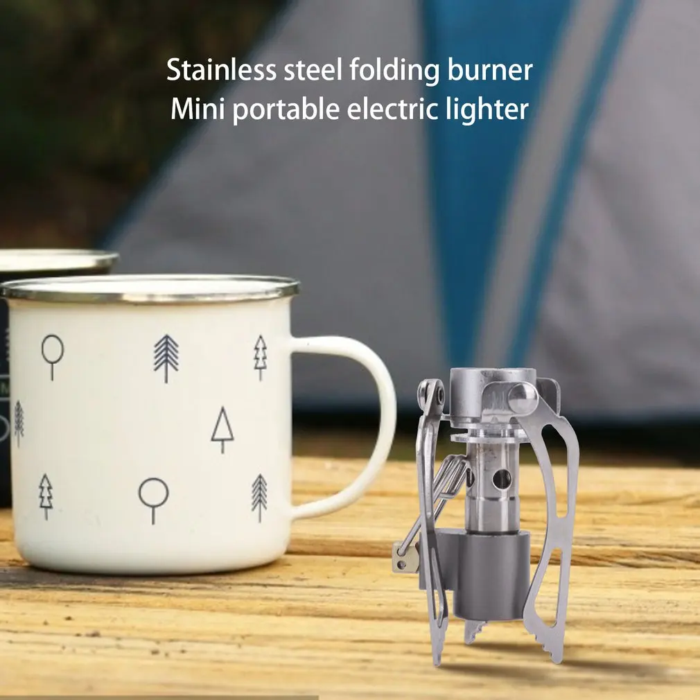 

Stainless Steel Foldable Outdoor Gas Stove Camping Gas Burner Portable Stove Survival Furnace Pocket Picnic Gas Cooker