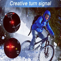 led turning signal remote control alarm road warning lamp rechargeable cycling taillight