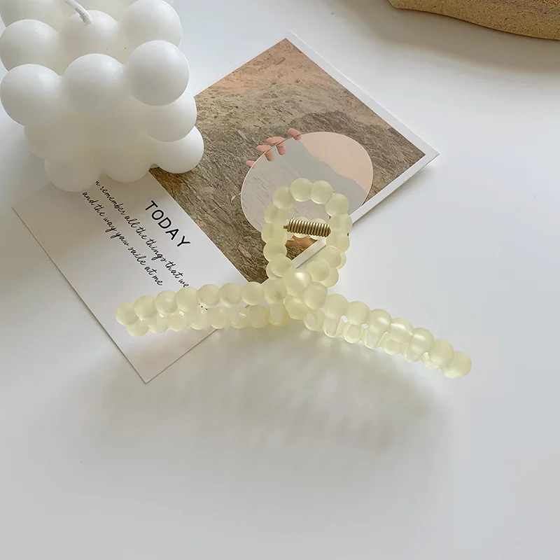 

Sweet girl frosted jelly large catch clip Japanese back head plate hair shark clip ins hair carson hair catch