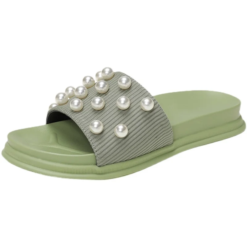 

Shoes Woman 2021 Female Slippers Heeled Mules Luxury Slides Shallow Platform New High Summer Designer Rubber Soft Flat Fashion B