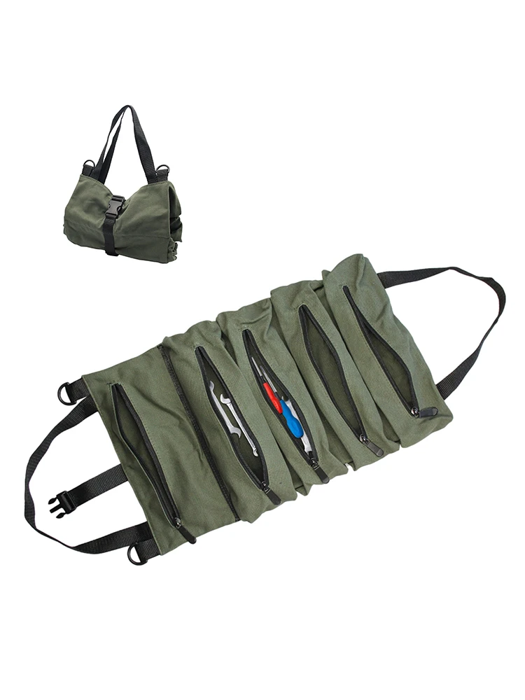 

Car Organizer Trunk Storage Roll Up Tool Bag Backseat Trunk Organizer Pouch Zippered Carrier Tote Bag Cars Accessories 2021