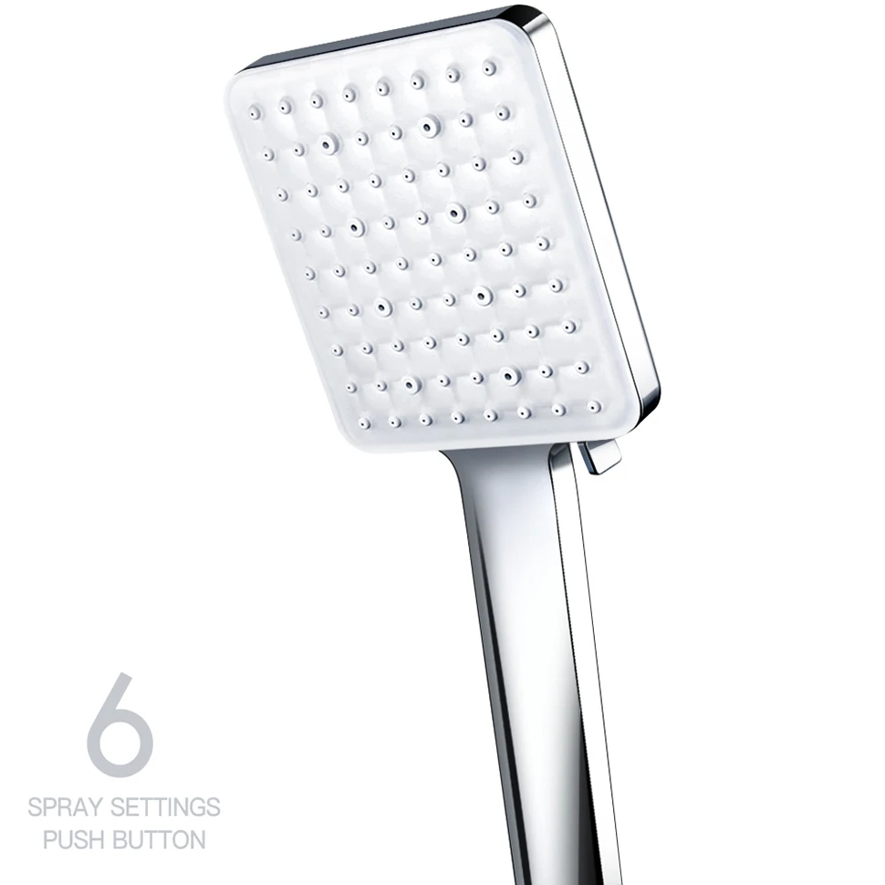 

Newentor Shower Head with 6 Spray Settings High Pressure Shower Head With 59" Stainless Steel Shower Hose Bathroom Accessories