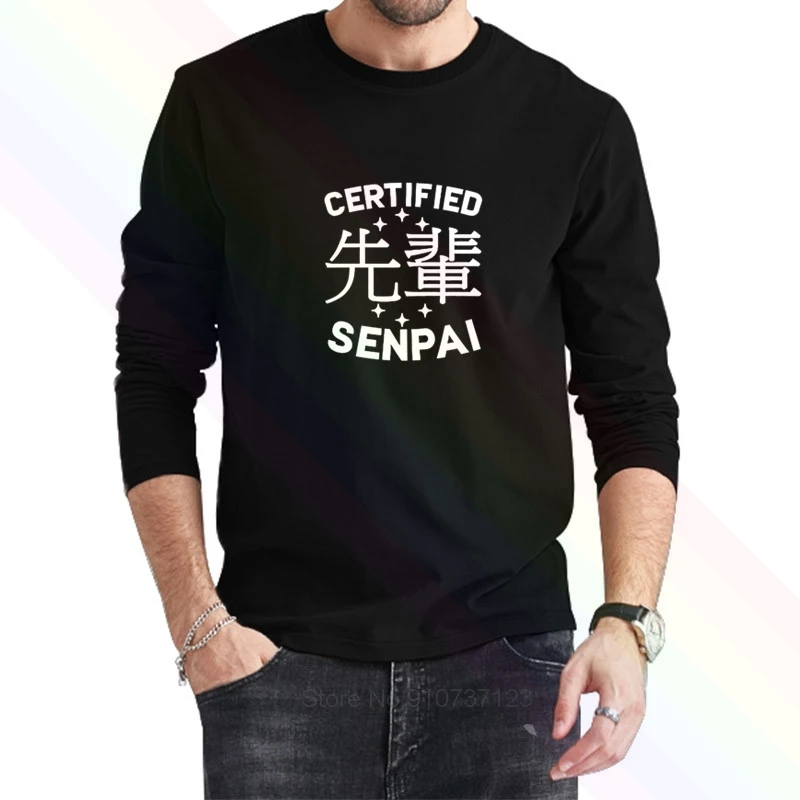 Япония Ahegao семпай 00 Логотип Классический комплект из черной кофты с длинным