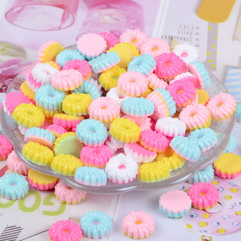 10 шт. кабошон из смолы с плоской задней поверхностью каваи Имитация пищевых