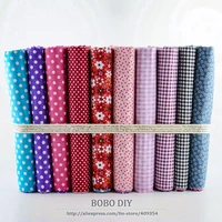 10 pcs 50cmx50cm dot plaid floral cotton fabric for sewing quilting tissue textiles tilda doll cloth patchwork scrapbooking
