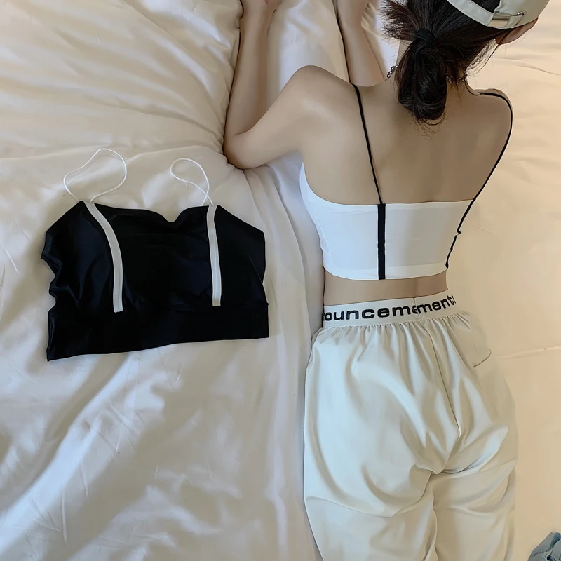 

Summer sexy dress with chest cushion, suspender vest, seamless slim short top and sleeveless bottom coat