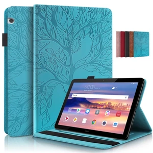 3d tree embossed for huawei mediapad media pad t5 10 case cover flip stand case for tablet huawei mediapad media pad t5 t 5 10 1 free global shipping