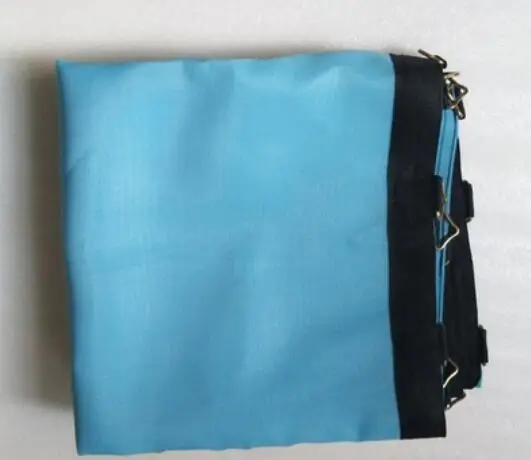 211*387 см Подгонянная хорошая эластичность батут сетчатая ткань прыгающая кровать сетчатая ткань с треугольными пряжками - Цвет: Небесно-голубой