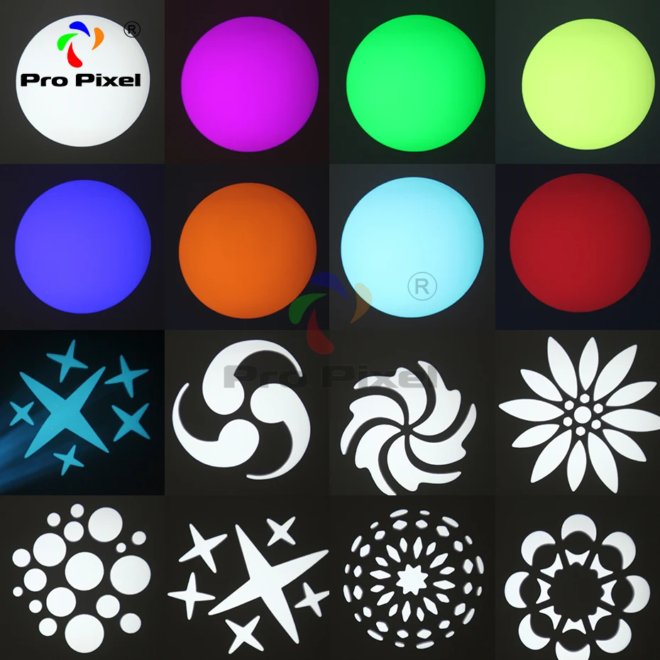 Мини 90 Вт точечный 8 шт. светильник с подвижной головкой светодиодный Dmx Dj Gobo 3