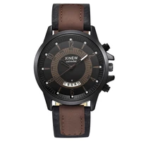 mens brand watches fashion leather band calendar quartz wristwatches men military sports designer watch relogios masculinos 2020