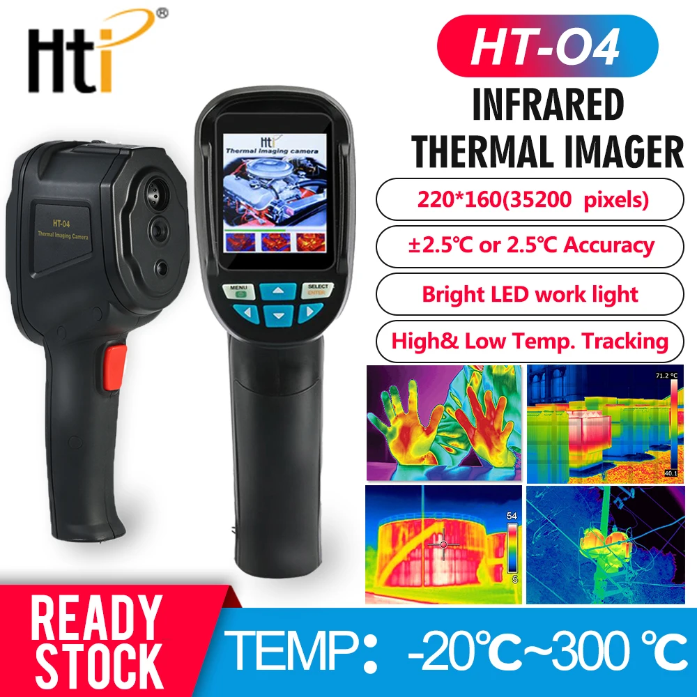 

Hti High-pixel Infrared Thermal Imager HT-04 220*160 Real-time Visual Heating Power Detection Infrared Thermal Imaging Camera