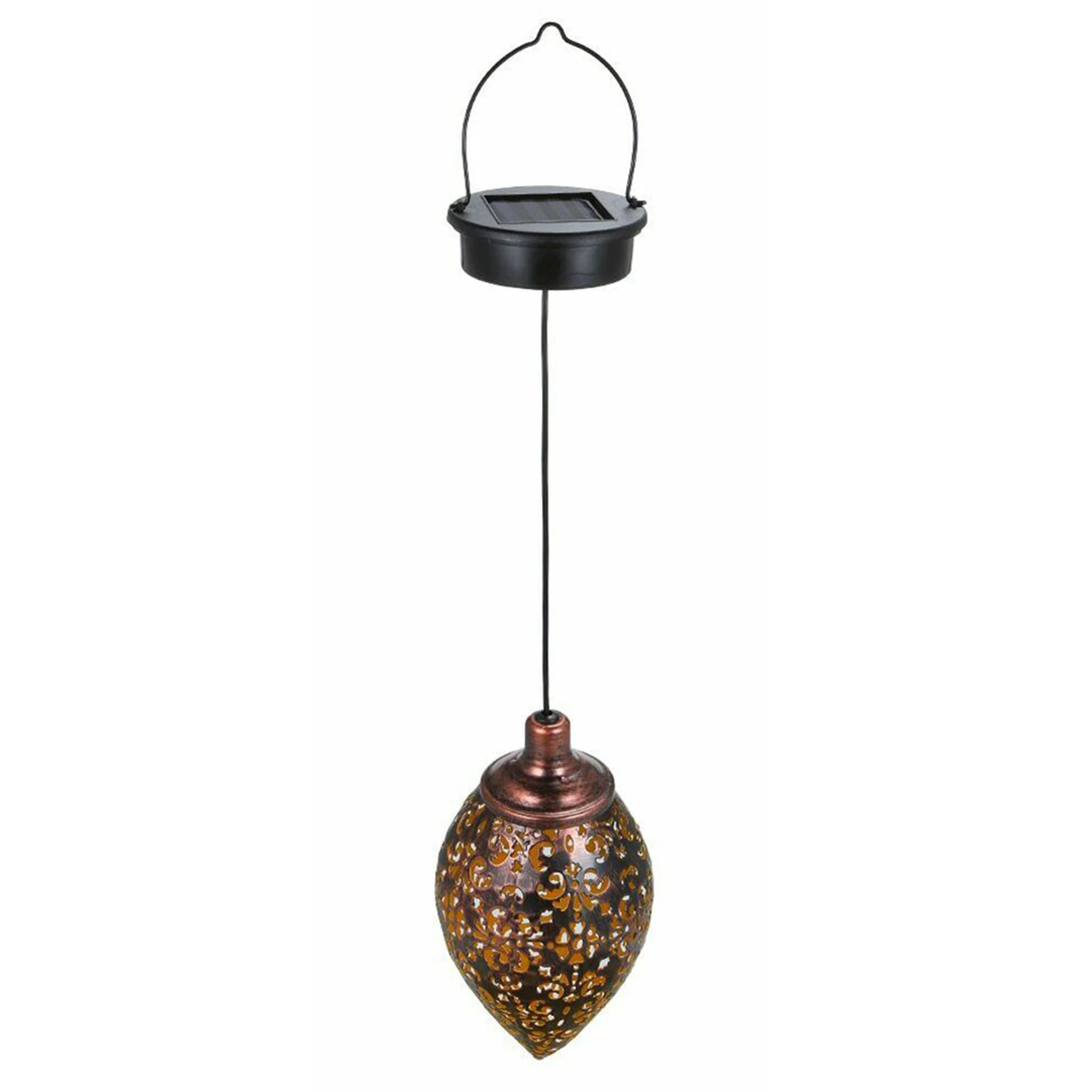 

Solar Hanging Lights, Olive Shaped, Waterproof, Garden Metal Art LED Lamp