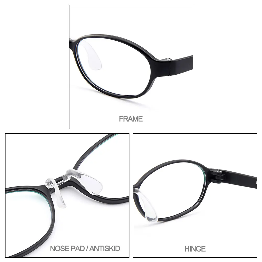 

CICCOLINI Ultralight Girl's Lovely Glasses Frame Silicone Saddle Nose Pads Plastic TR90 Prescription Frames Bendable Legs MD5104