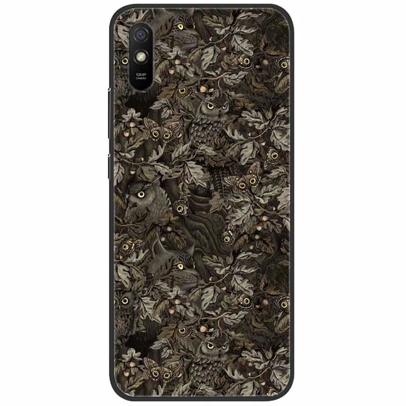 Мягкий силиконовый чехол для Redmi 9AT Черный TPU Чехол с львом-котом, защитный чехол для Xiaomi 9A Redmi9A 9 A AT T Крутая крышка на.