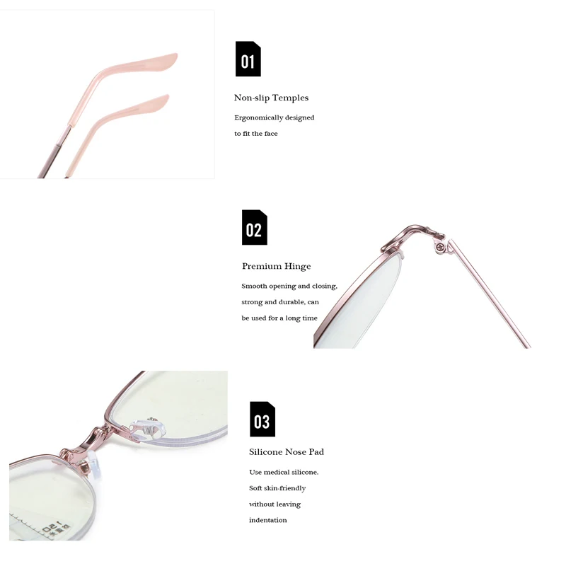Розовые складывающиеся прогрессивные Мультифокальные очки для чтения мужские