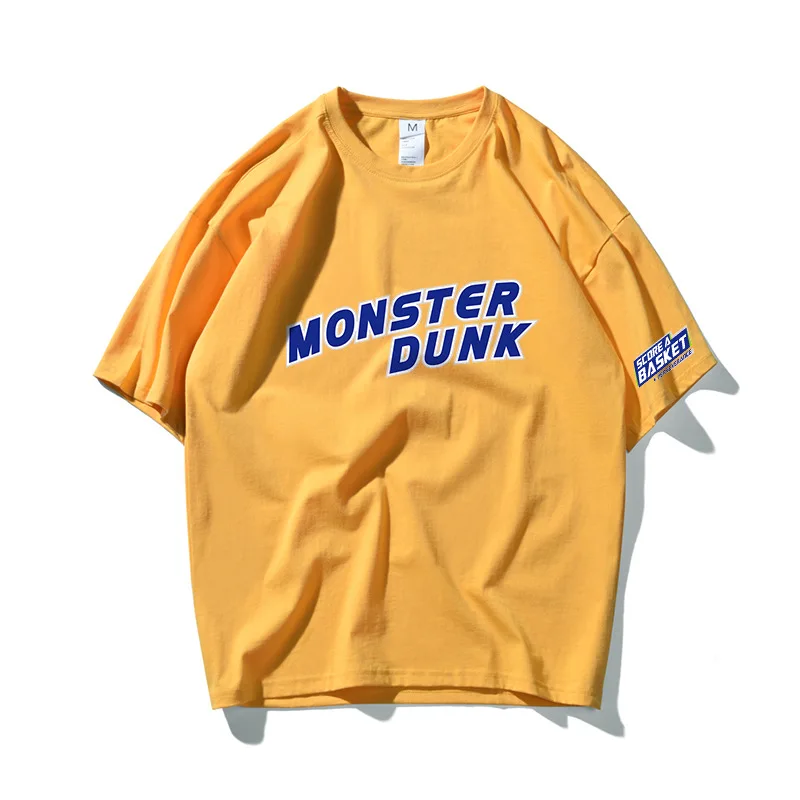 

Summer Tide Brand Letter Printing Short-sleeved T-shirt Men Women Street Loose Large Size Cotton Students Half-sleeved Clothes