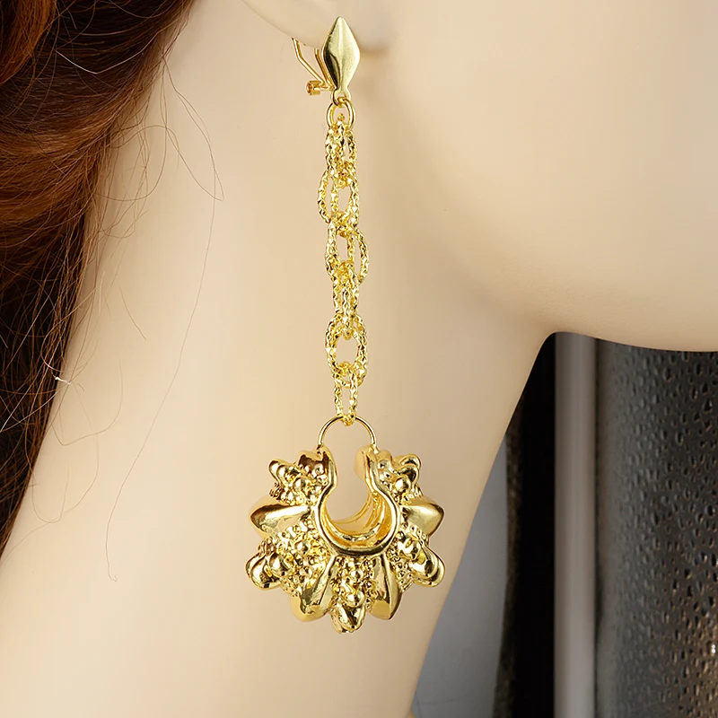 Солнечный ювелирные изделия Модные украшения 2021 длинные висячие серьги