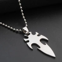 30 stainless steel arrow dart ax charm pendant necklace weapon sea god trident lucky super hero sword dart necklace jewelry