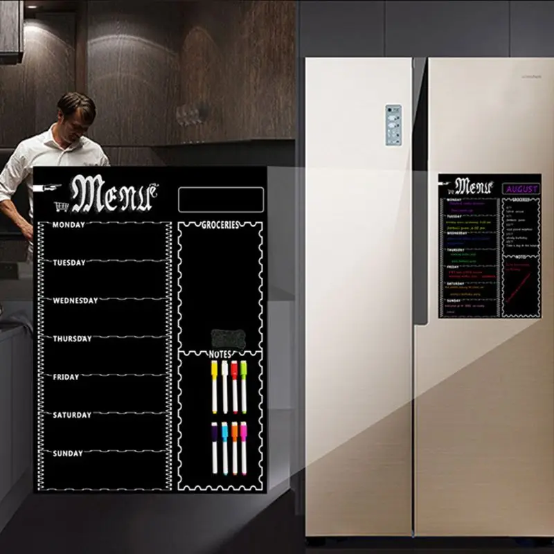 Магнитный холодильник доска для еженедельного меню планировщик еды список