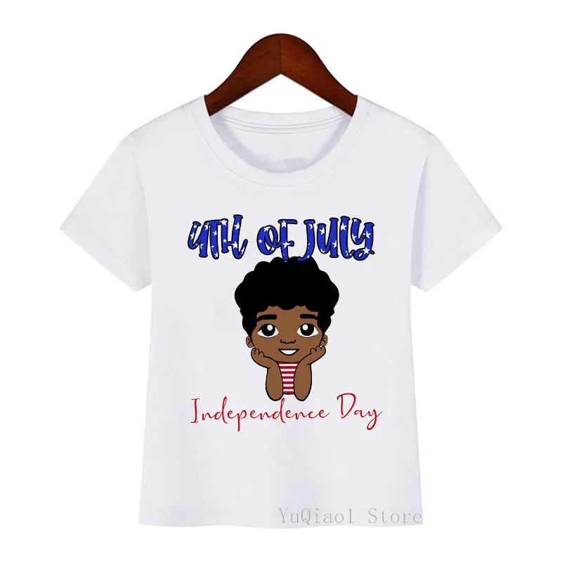 

4th of July independent day little afro american melanin boy clothes children graphic t shirts kid black lives matter tshirt top