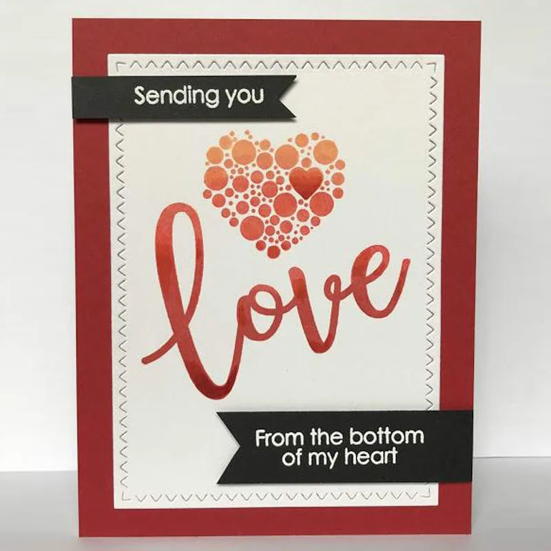 Прозрачные штампы с надписью Love Heart для рукоделия и скрапбукинга прозрачные