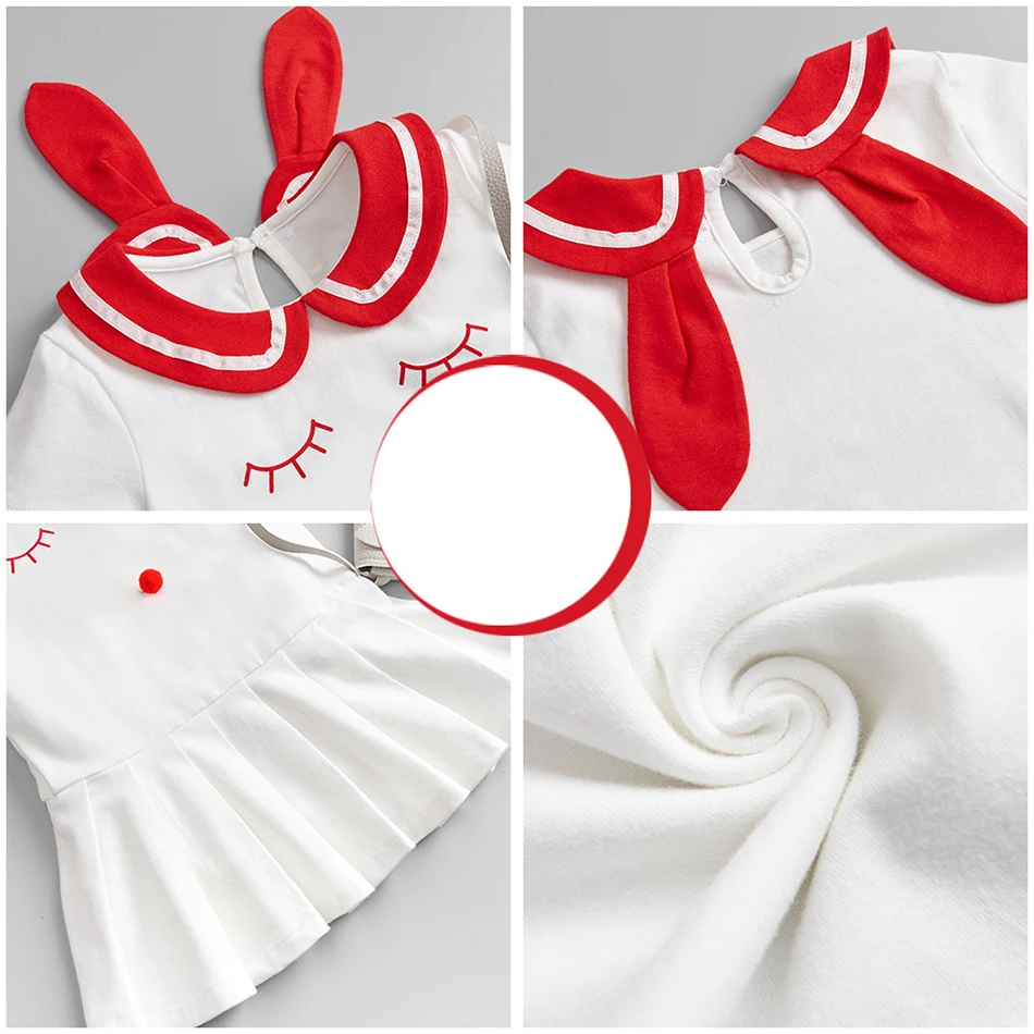 

Little Girl Summer Casual Clothing 2021 New White Short Sleeve Tutu Dress Kids Party Frocks 1-6 Years