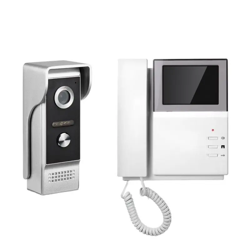 KINJOIN 4.3 Inch Color lcd Handset Video Door Phone Direct-Call Analog Apartment Video Intercom