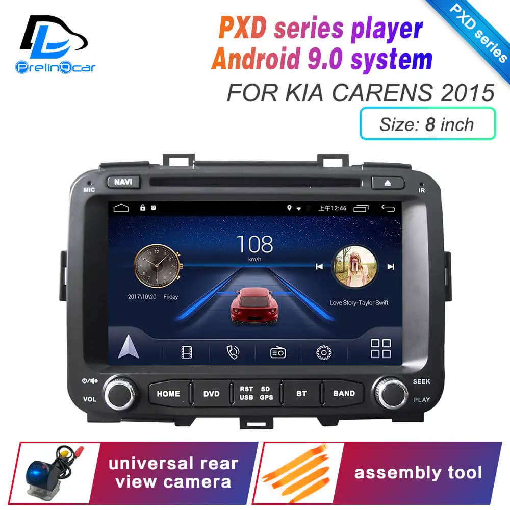 PXD 8inch Carens Ips сенсорный экран DSP звук Android 9,0 2 DIN 4g Lte радио для KIA Cerato Carens года gps dvd-плеер стерео навигация - Цвет: PXD 8inch Carens
