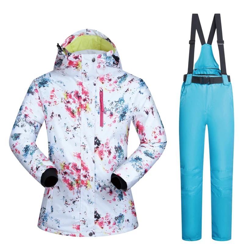 Новые лыжные костюмы для женщин зимний костюм одежда катания на лыжах и
