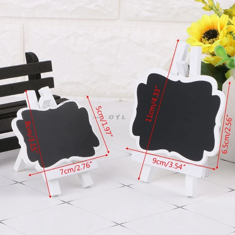 

Mini Wooden Chalkboard Blackboard Frame Message Table Number Wedding Party Decor Home Garden