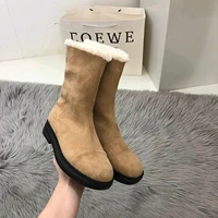 2021 new womens winter boots long plus velvet boots womens high heels fashion wool snow boots women