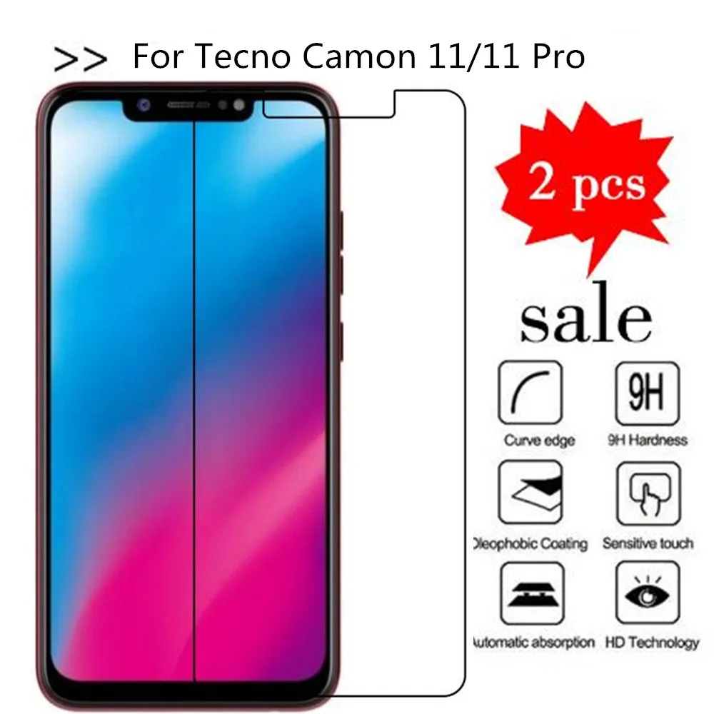 Закаленное стекло для Tecno Camon 11 протектор экрана Премиум Защитная пленка для телефона чехол для Tecno Camon 11 Pro закаленное стекло