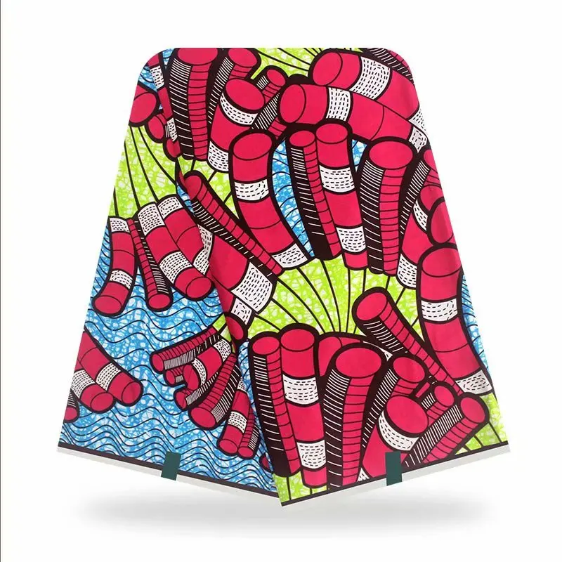 

promotion African Real Wax Print Fabric Cotton Batik Ankara New Cloth For Nigerian Dress Print Ankara Fabric 6yards