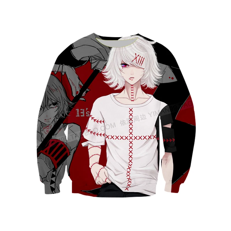 LISCN Осень Новая мода для мужчин и женщин 3D принт аниме Токийский Гуль Толстовка