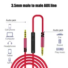 Аудиокабель 1,2 м, 3,5 мм, штекер-штекер 3,5 мм, штекер для динамика, штекер, стерео аудио кабель Aux c, вспомогательный аудиокабель для ПК, автомобильной колонки с микрофоном