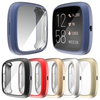 flexible screen protector tpu case for fitbit versa 23sense watch cover matte bumper scratch resistant lightweight shell