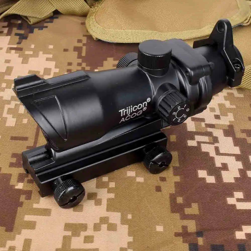 ACOG 1X32 красный зеленый крест прицел оптические прицелы охотничьи прицелы с 20 мм рельсы для страйкбола пистолет