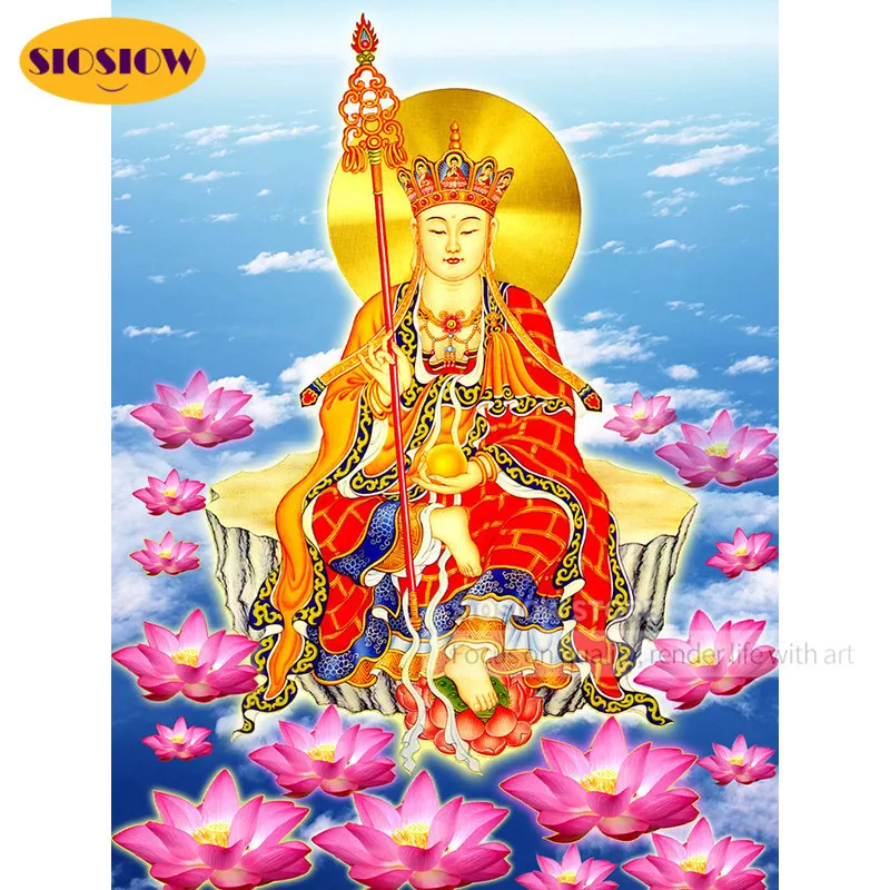Полноразмерная 5D картина из религиозных алмазов Будда Бодхисаттва Алмазная
