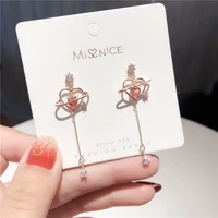 2022 south koreas new exquisite popular love water drop earrings lovely temperament long versatile earrings womens jewelry