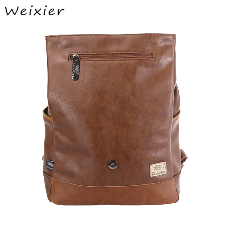 Новинка 2019 мужские рюкзаки WEIXIER однотонные повседневные школьные портфели для