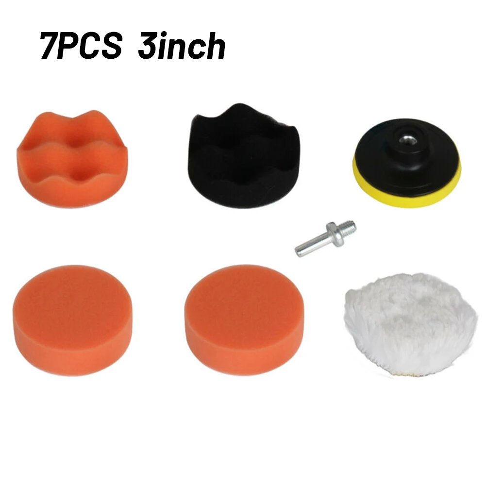 

Sponge Polishing Pads 4pcs 3Inch Wool Cushion Suction Cup Sponge Wool Buffing Polishing Pad Kit For Car Polisher Drill Adapter