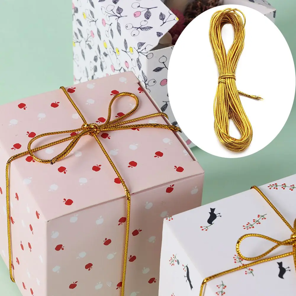 

10m New Lanyard Jewelry Making Tool Beading Thread Gold Cord Merry Christmas Packaging Rope Gift Packing String