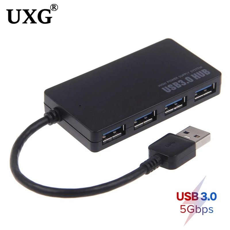 

Концентратор USB 3,0 для ноутбука, ПК, высокоскоростной внешний адаптер с 4 портами, сплиттер, USB-расширитель, компьютерные аксессуары для Mac PS3