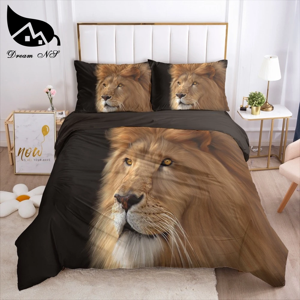

Dream NS High Precision Printed Pattern Lion Cheetah roupa de cama Bedding Home Textiles Set Queen Bedclothes Duvet Cover Bed