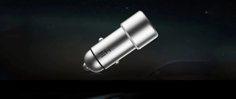 Автомобильное зарядное устройство Xiaomi ZMI QC3.0 Dual USB, быстрое зарядное устройство для путешествий, адаптер, металлический стиль, быстрая зарядка 12 В/1,5 А для мобильного телефона