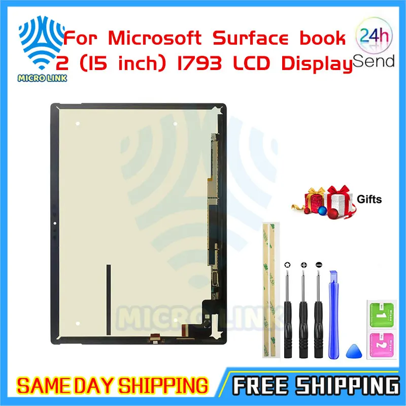 

3240*2160 Original LCD For Microsoft Surface book 2 (15 inch) 1793 LCD Display Touch Screen Digitizer Assembly LP150QD1-SPA1 32