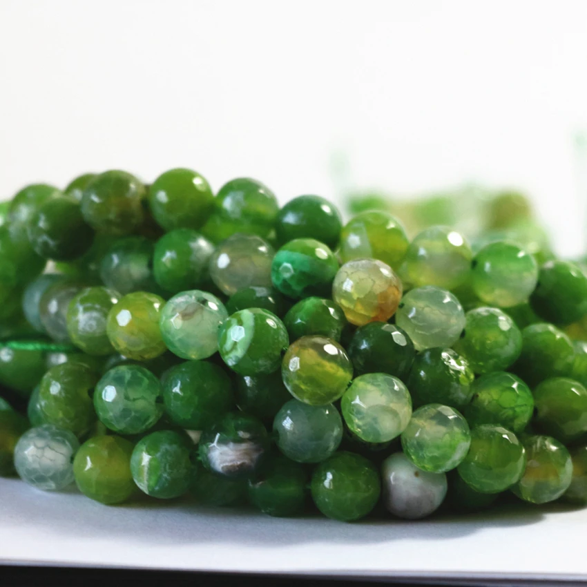 Натуральный камень зеленый желтый попкорн Агат карнеол граненый Оникс Круглые