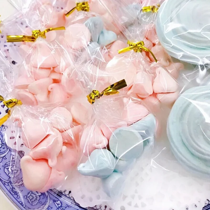

100Pcs Packaging Bags Transparent DIY Cookie Candy Bag For Wedding Birthday Party Gift Bag Lollipop Biscuit Baking Packaging Bag