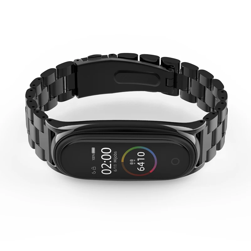 Ремешок для смарт часов Xiaomi Mi band 4 металлический браслет из нержавеющей стали Band