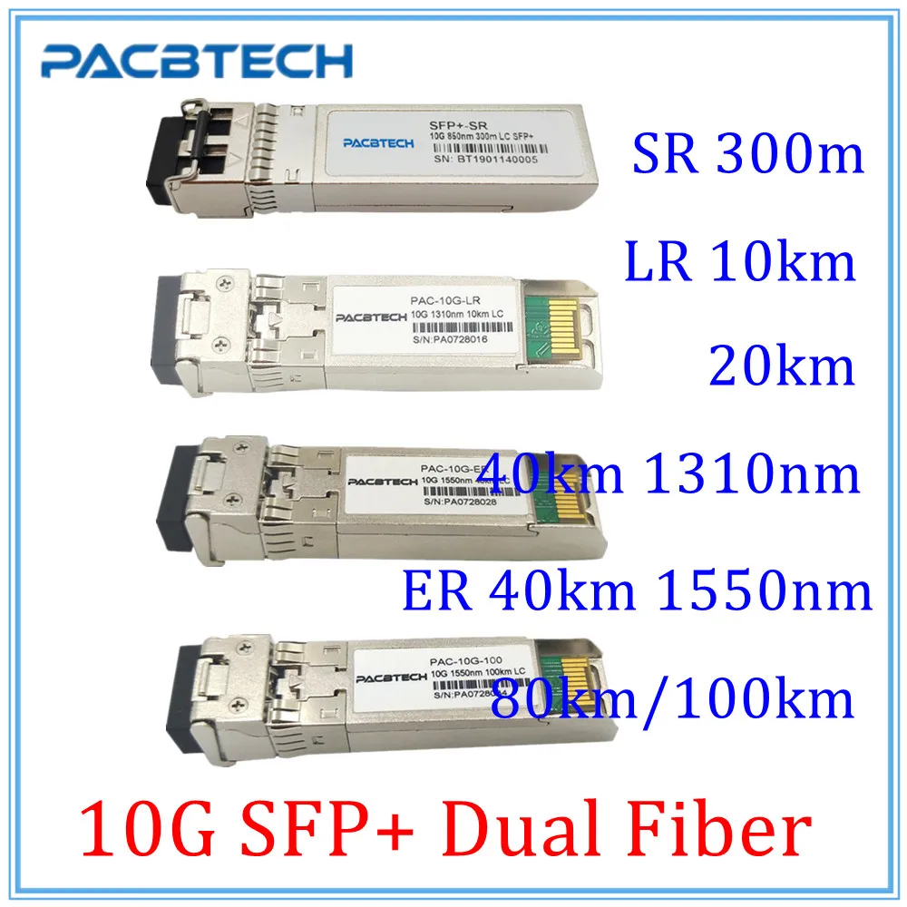 Бесплатная доставка 10G SFP + приемопередатчик двойное волокно 20 км 40 80 100 LC